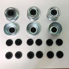 Fenaetimo dust cap installed on trailer hub, keeps dirt and water out