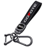 FENGMUZX front view leather keychain showing polished look and organized keys benefit