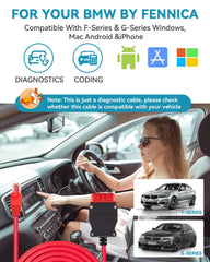 FENNICA USB-C adapter connected to ENET cable demonstrating laptop compatibility benefit