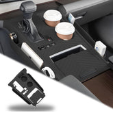 Fesjeiik front view of black silicone pad installed protecting console — durable protection