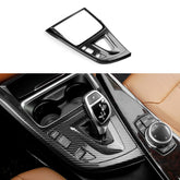 FEXIDA gear shift panel front view showing sleek carbon fiber look and instant cabin upgrade