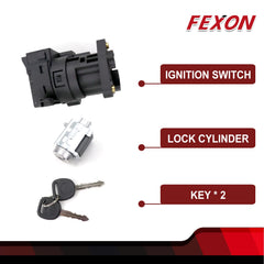 FEXON two matched keys beside lock cylinder indicating ready-to-use convenience