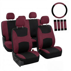 FH Group front seats burgundy protecting upholstery and elevating interior look