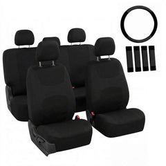 FH Group front seats installed showing neat coverage and protection
