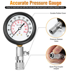 Fiada spark tester probe held near plug showing ignition troubleshooting