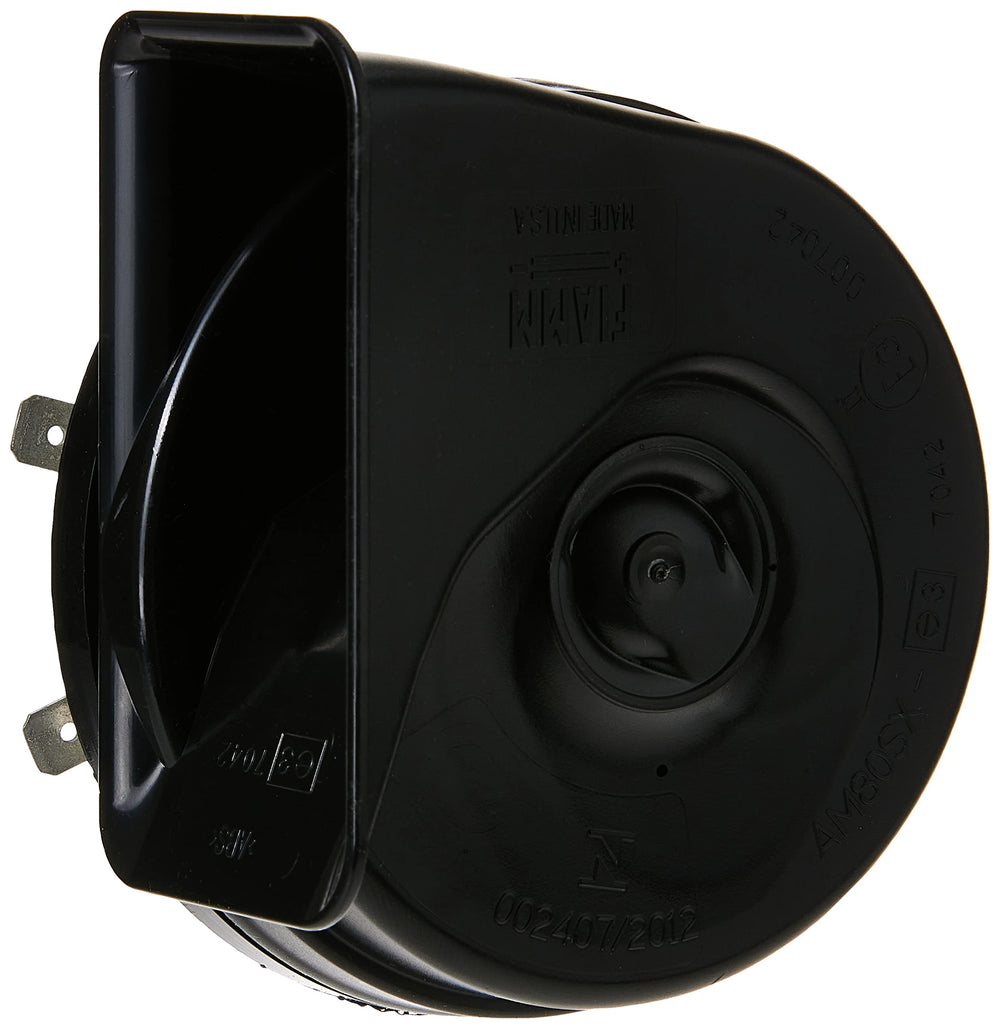 FIAMM Freeway Blaster front view showing horn face and mounting bracket benefit clear mounting