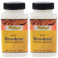 Fiebing's bottle front packaging showing neutral acrylic top coat benefit