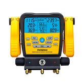 Fieldpiece SM382V front panel showing digital gauges and controls for accurate readings