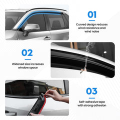 FIILINES visors on front and rear doors showing consistent fit and enhanced appearance