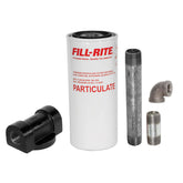 Fill-Rite front view of assembled filter kit showing compact installation benefit