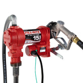 Fill-Rite FR1210H front assembly showing pump body and mounting, durable cast-iron benefit