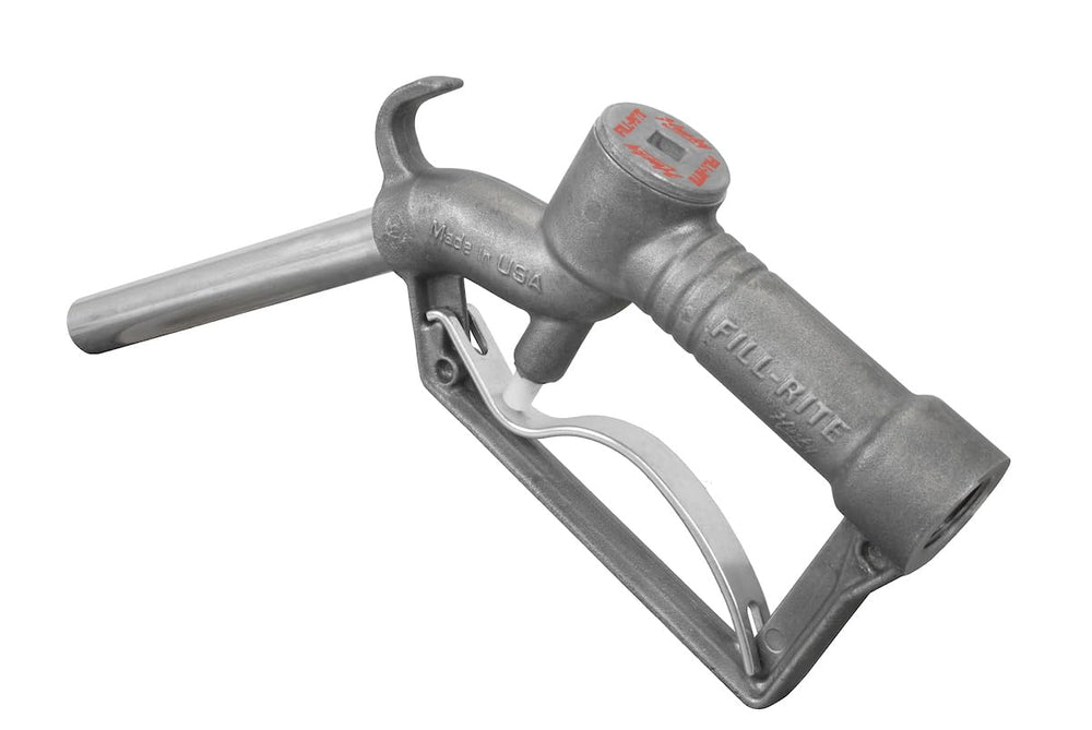Fill-Rite FRHMN075S front view showing cast-aluminum body and lever, built for durability