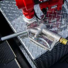 Fill-Rite 3/4" NPT inlet detail demonstrating straightforward hose connection