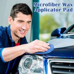FillTouch applicator pad applying wax on car hood for streak-free finish