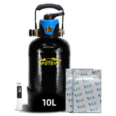 Filterelated front view of DI system showing tank and fittings for easy setup