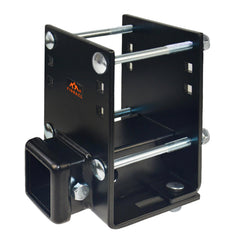 Fioracl front view of full hitch receiver showing versatile 2" opening and secure fit benefits