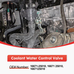 Fit4drive valve installed in an engine bay demonstrating direct-fit compatibility with Toyota Lexus