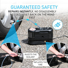 Fix & Go compressor digital display and controls for accurate inflating