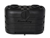 Flame King front view showing neat dual-tank protection and improved curb appeal
