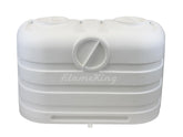 Flame King front view of cover protecting two 20lb tanks, shows neat organized appearance