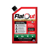 FlatOut 32 oz bottle front label showing product benefit and use