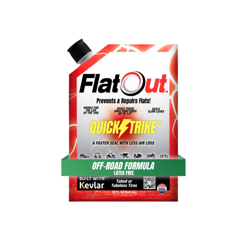 FlatOut front packaging showing 32-ounce bag and fast sealing benefit