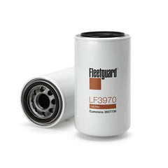 Fleetguard LF3970 front view showing label and benefits for reliable filtration