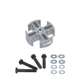 Flex-A-Lite spacer kit front view showing aluminum spacer and hardware for correct fan positioning
