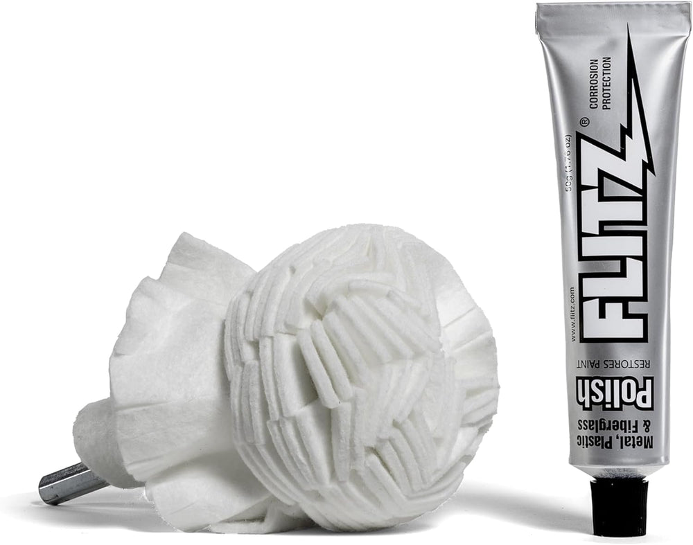 FLITZ buff ball front packaging showing kit and quick benefits