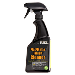 FLITZ front label on 16oz matte cleaner bottle showing product and fast-clean benefit