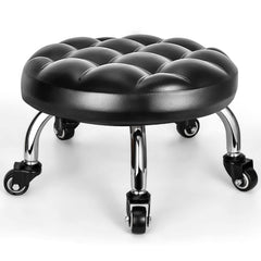 FLOLXNB front view of low rolling stool showing compact profile and comfort
