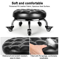 FLOLXNB stool in garage demonstrating mobility and workshop convenience