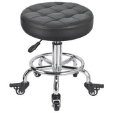 FLOLXNB front view of low roller stool shows compact mobile seating benefit