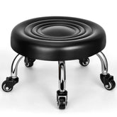 FLOLXNB front view of low rolling stool showing compact mobility and balance