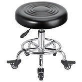 FLOLXNB front view of rolling stool showing compact design and cushioned comfort