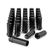 FLYCLE front view 32-piece lug nut kit showing complete set and socket key for easy installation
