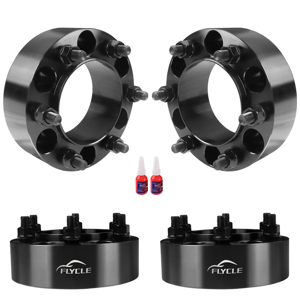 FLYCLE front view of spacer set showing fitment and clean finish