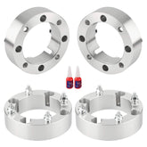 FLYCLE front view of 2-inch wheel spacers showing bolt pattern and finish, clear fit benefit