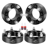 FLYCLE spacer front view showing bolt pattern and improved fit benefit