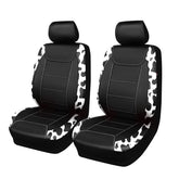 Flying Banner full-front seat cover installed, shows protection and style