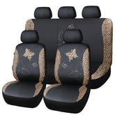 Flying Banner front seats view showcasing leopard brown style and instant interior upgrade