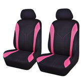 Flying Banner front view showing black pink cover protecting seat for style