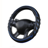Flying Banner front view of blue black cover showing sporty design and improved grip