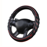 Flying Banner front view showing red black sporty cover and full wheel fit for better style