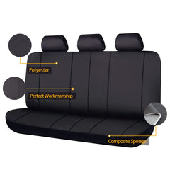 flying banner rear bench installed in car showing quick upgrade and tidy interior benefit
