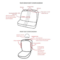 Flying Banner rear bench complete install protecting entire back seat