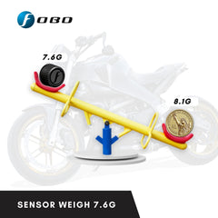 FOBO app screen with real-time tire pressure readouts for safer riding