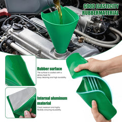 Foivieide collapsible funnel folded flat for compact storage and transport