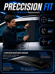 FOMIUZY B-pillar side profile showing exact fit and improved appearance
