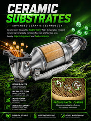 FOMIUZY ceramic substrate detail showing catalyst-coated surface for improved emission processing